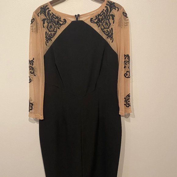 Cocktail Dress, Black & Illusion Lace, JS Collection, Size 8 - Picture 1 of 7